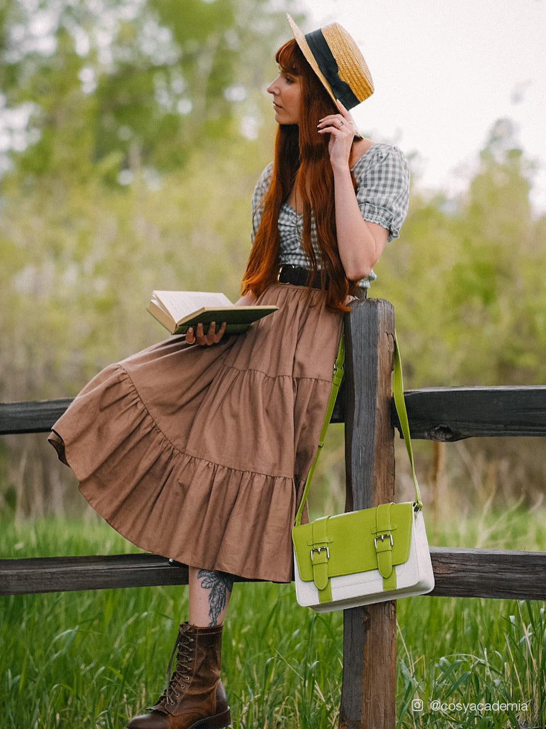 Jane Messenger Bag- Green