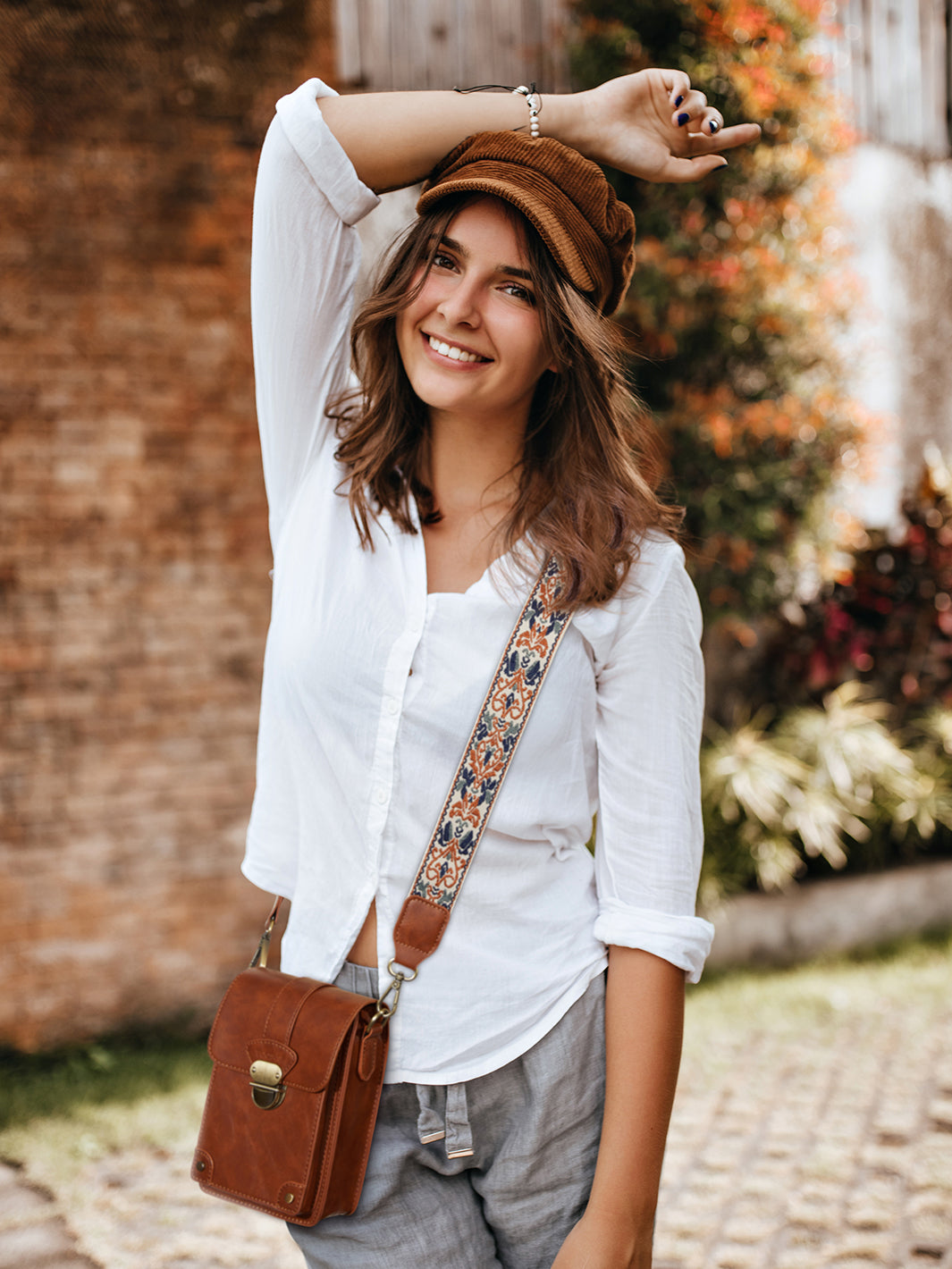 Kleine Vintage-Crossbody-Handytasche für Damen