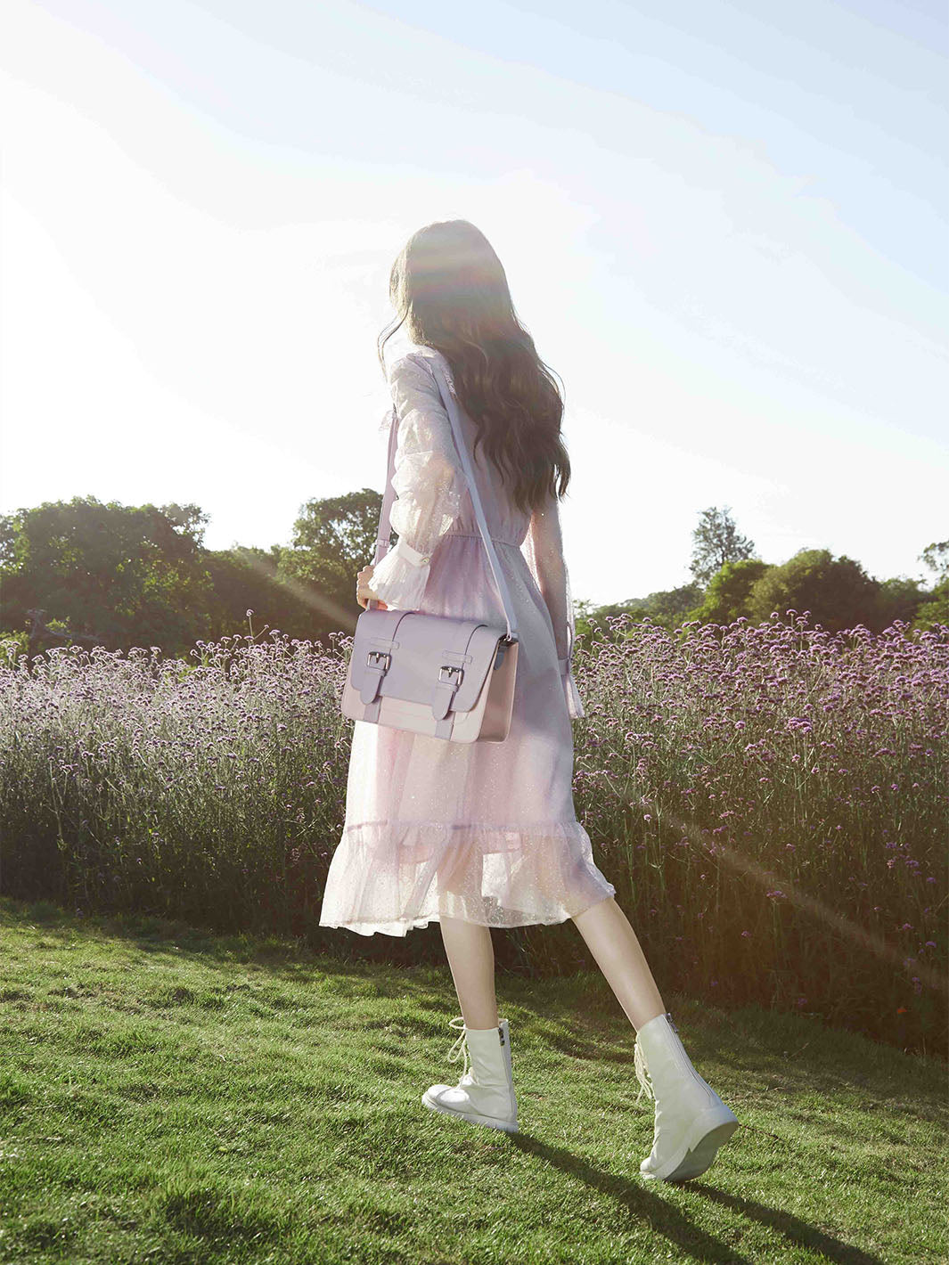 Jane Messenger Bag- Light Violet