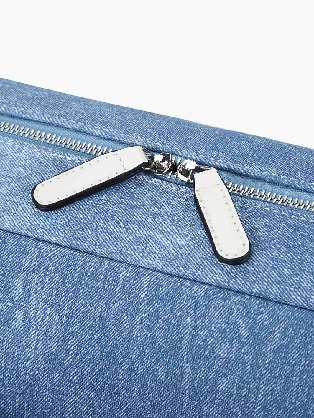 15,6-Zoll-Aktentasche aus Denim-inspiriertem PU-Stoff