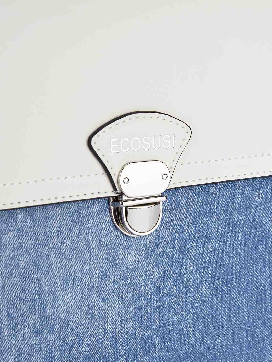 15,6-Zoll-Aktentasche aus Denim-inspiriertem PU-Stoff