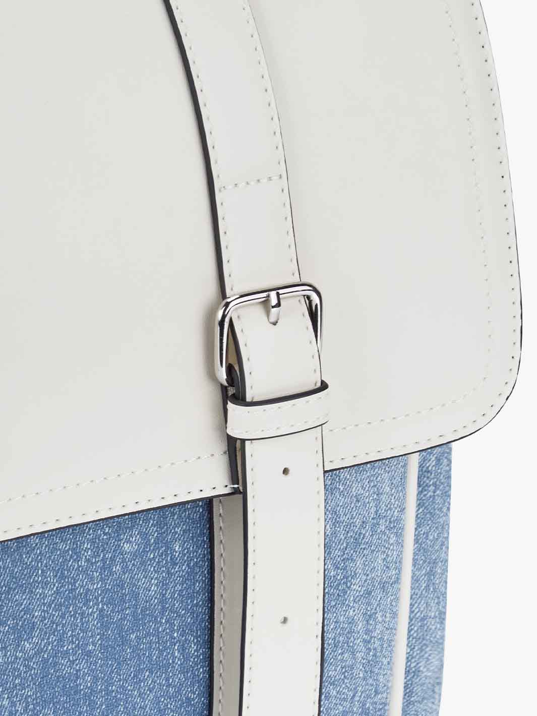 Denim-Inspired PU Fabric 15.6-Inch Briefcase