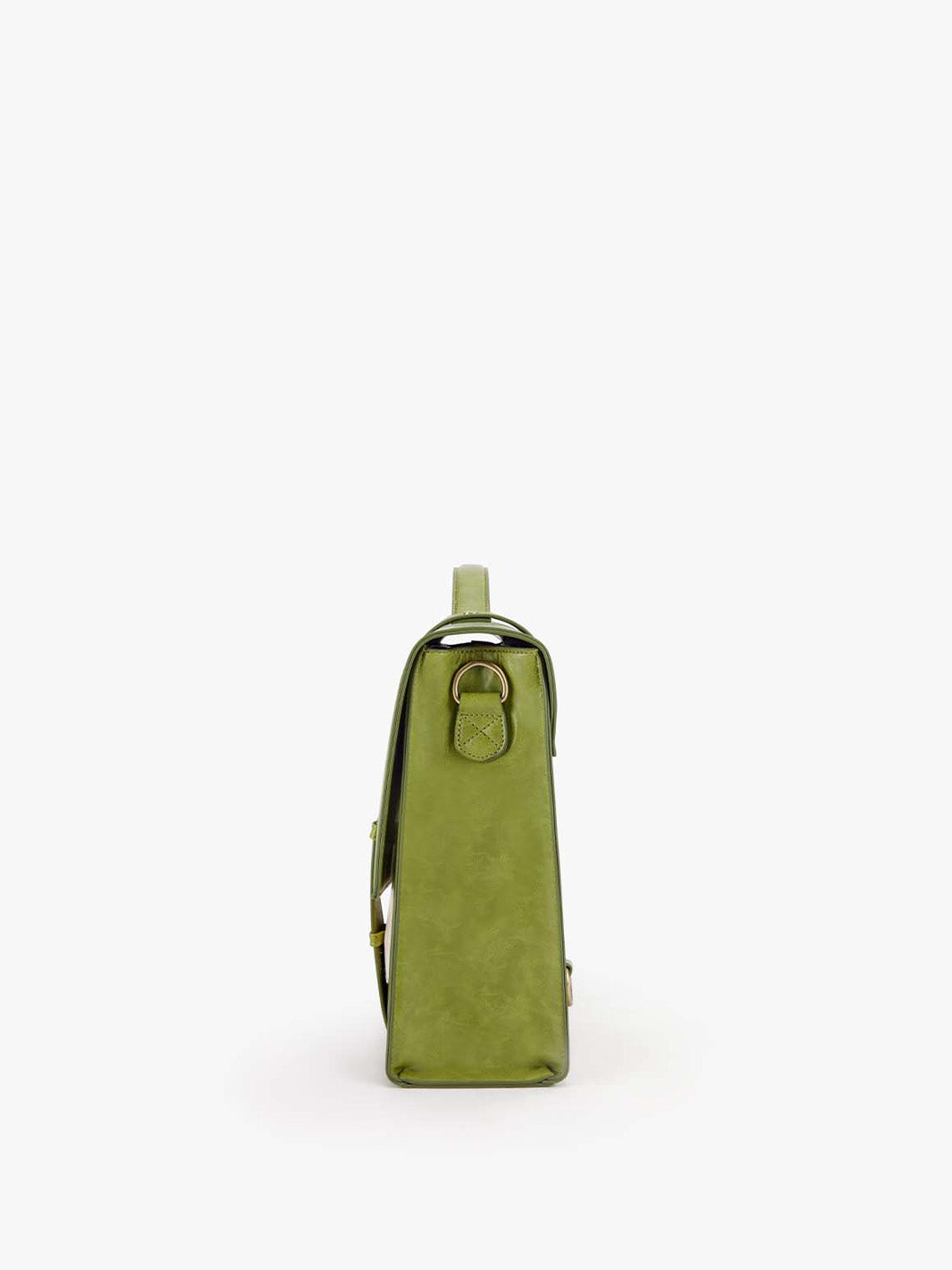 Women's PU Stylish Cambridge Backpack - Orange brown/Green