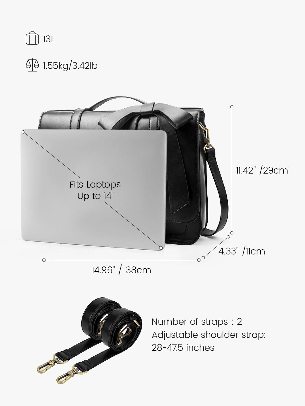 Summer Garden Romance Bow Briefcase