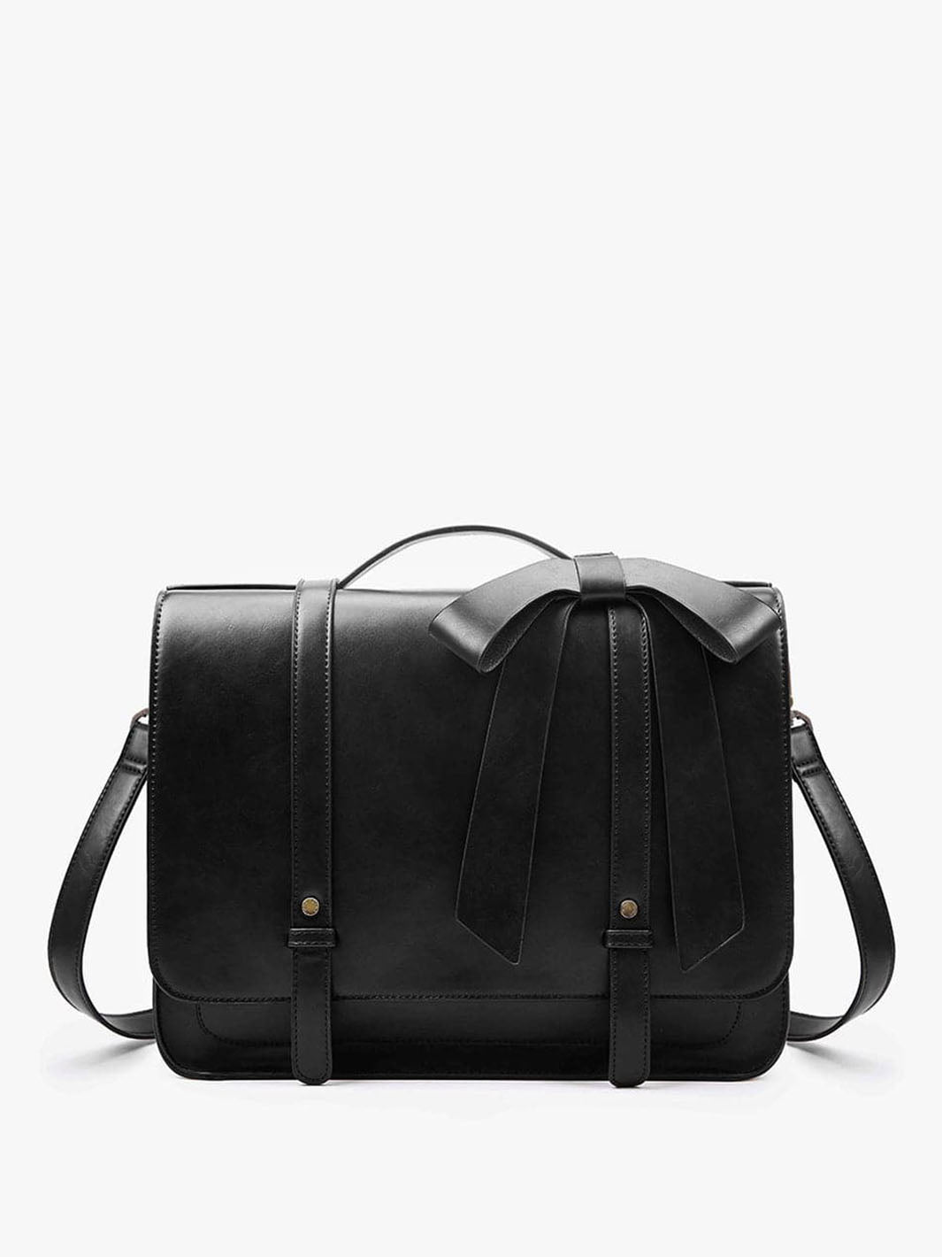 Women's PU Detachable Bow Briefcase