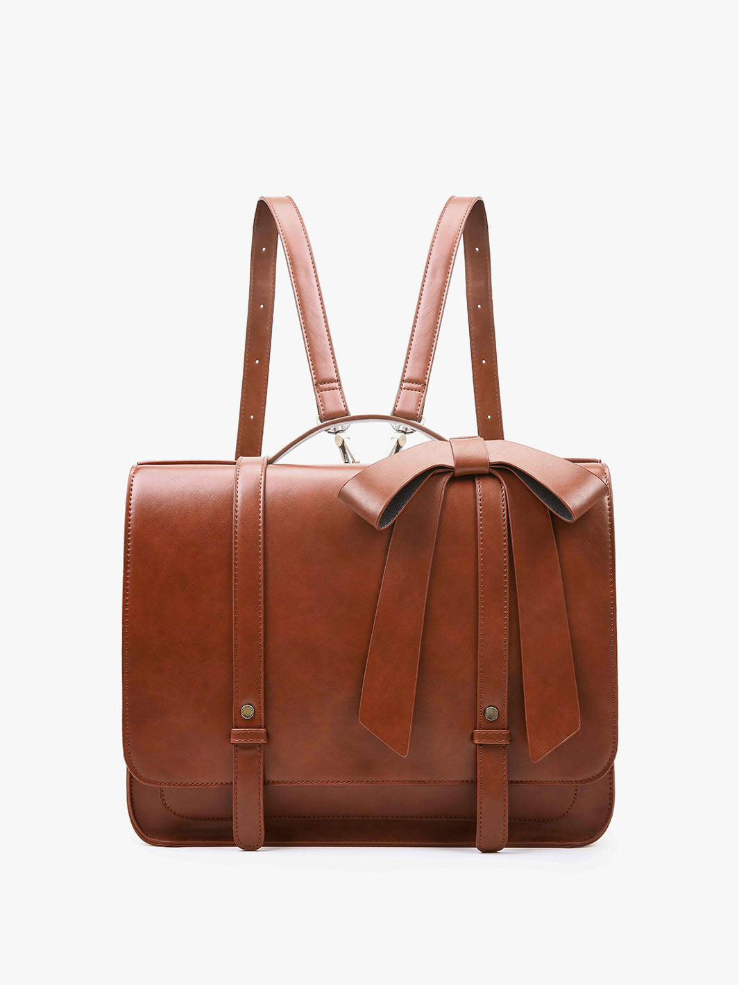 Women's PU Detachable Bow Briefcase