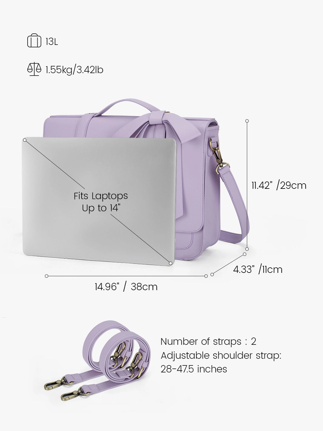 Summer Garden Romance Bow Briefcase