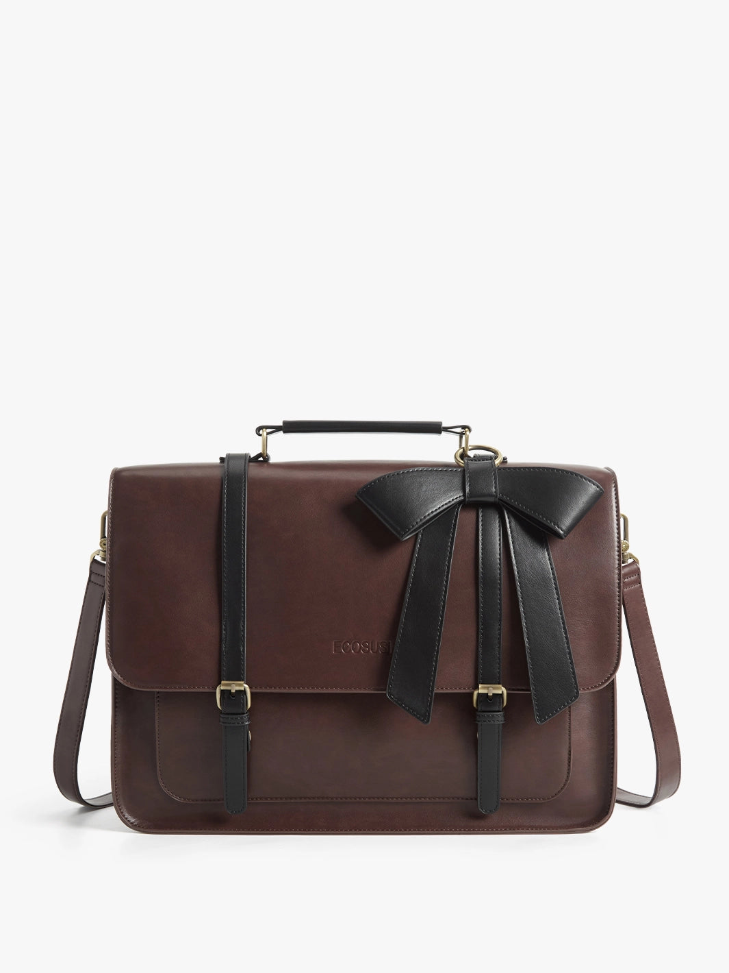 Ecosusi Classic Bow Aktentasche - Kaffee