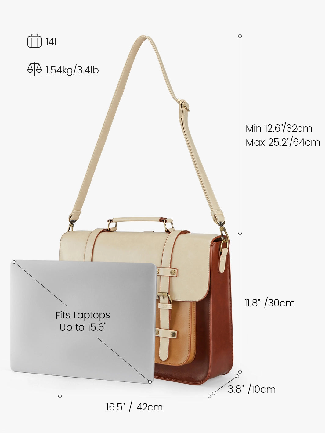 Düstere Vintage -Aktentasche