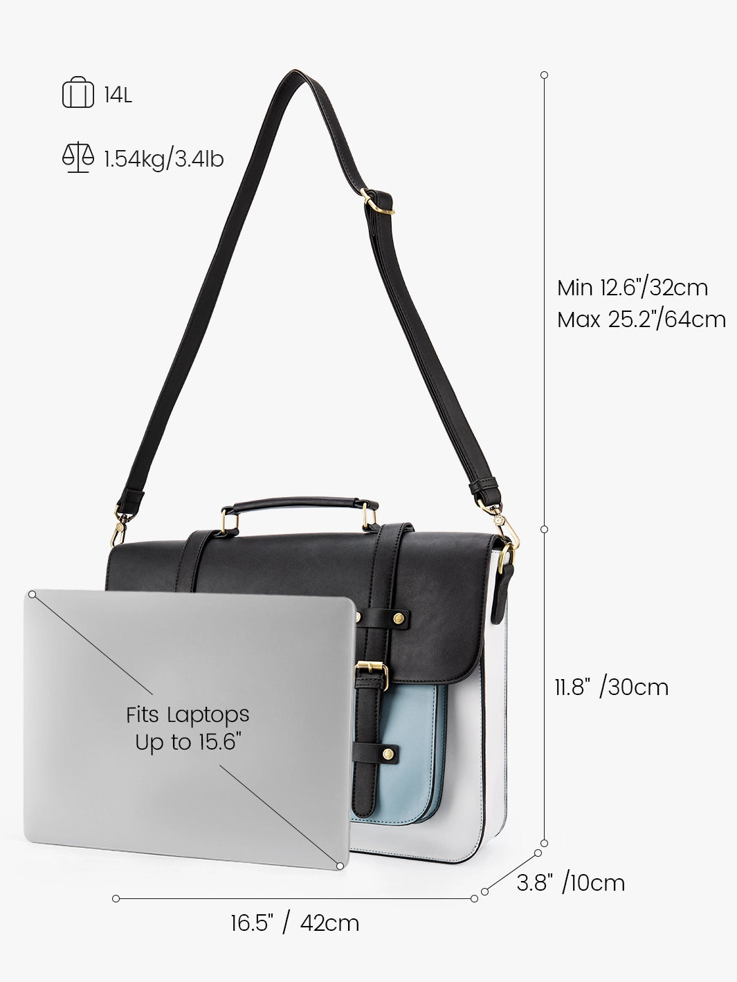 Düstere Vintage -Aktentasche