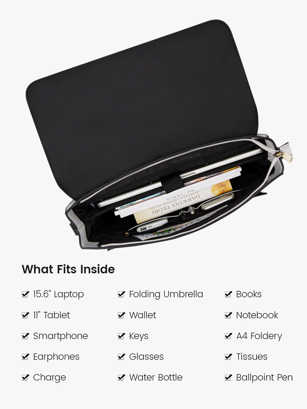 Düstere Vintage -Aktentasche