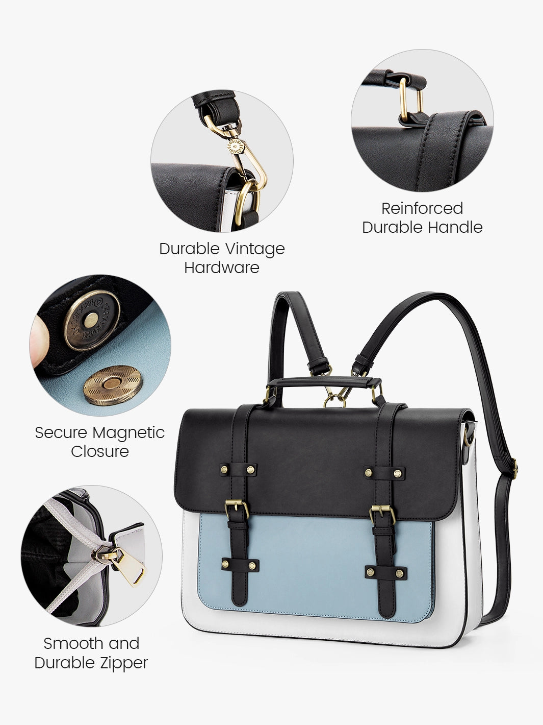 Düstere Vintage -Aktentasche