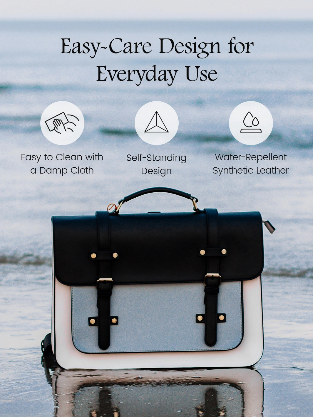 Düstere Vintage -Aktentasche