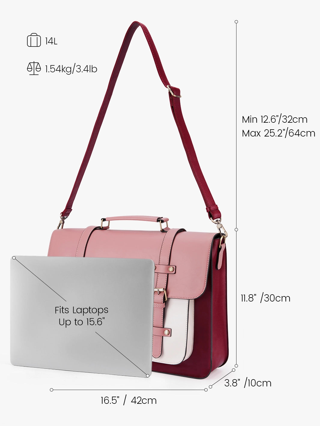 Düstere Vintage -Aktentasche