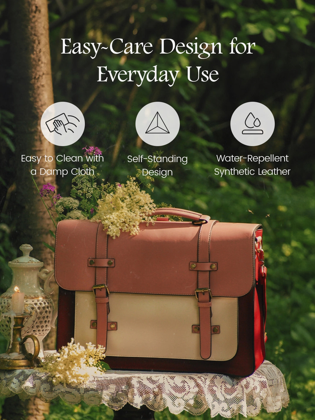 Düstere Vintage -Aktentasche