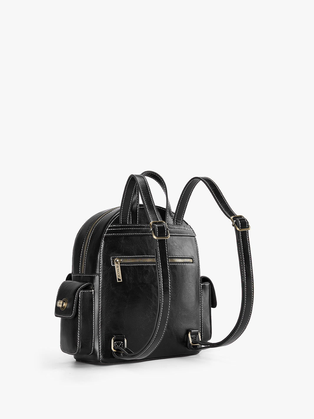 Alison vintage en cuir végétalien mini sac à dos