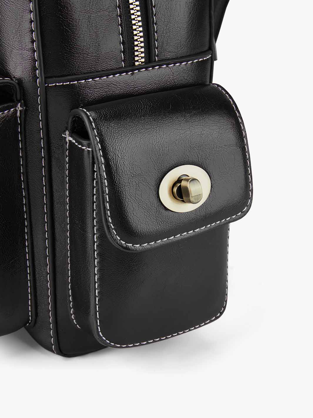 Alison vintage en cuir végétalien mini sac à dos