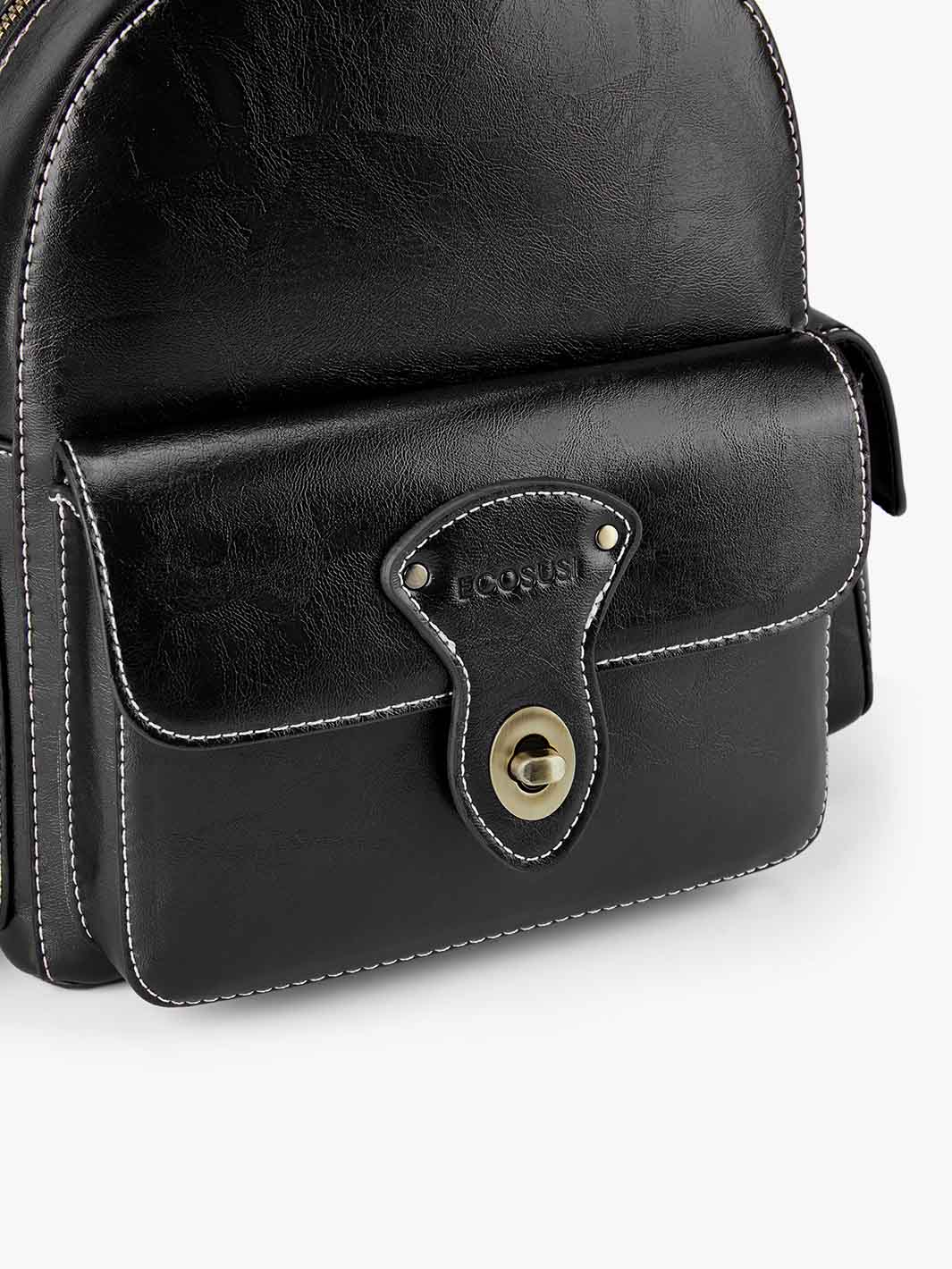 Alison vintage en cuir végétalien mini sac à dos