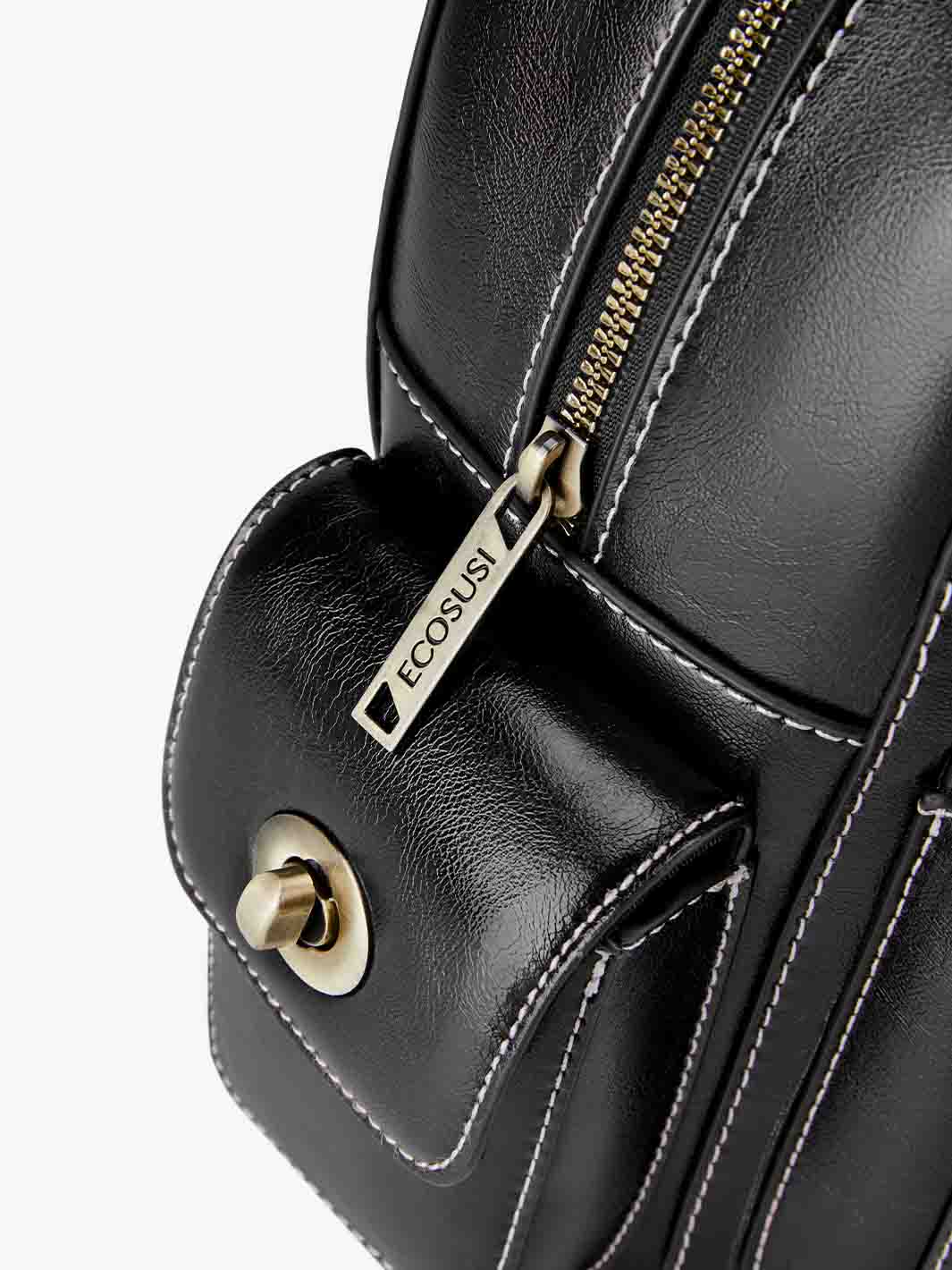 Alison vintage en cuir végétalien mini sac à dos