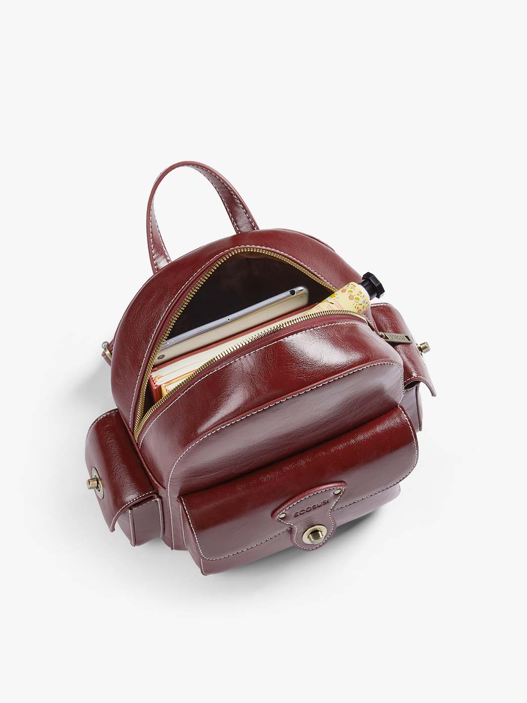 Alison vintage en cuir végétalien mini sac à dos
