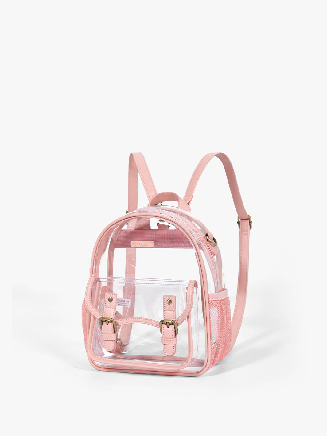 Pink Clear Backpack with easy to clean - ECOSUSI Cute Backpack