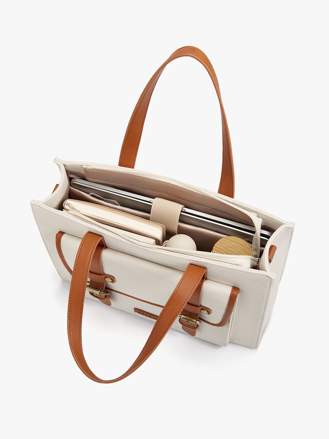 Olivia's Canvas 13" Tragetasche aus veganem Leder