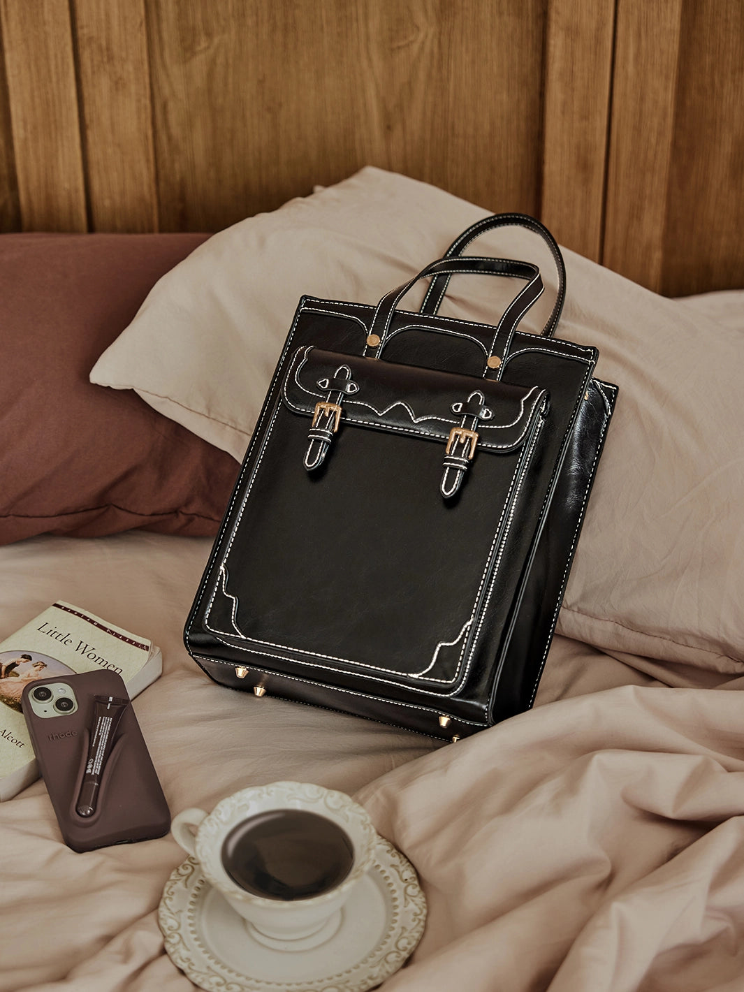 Evelyn Retro PU Leather Tote