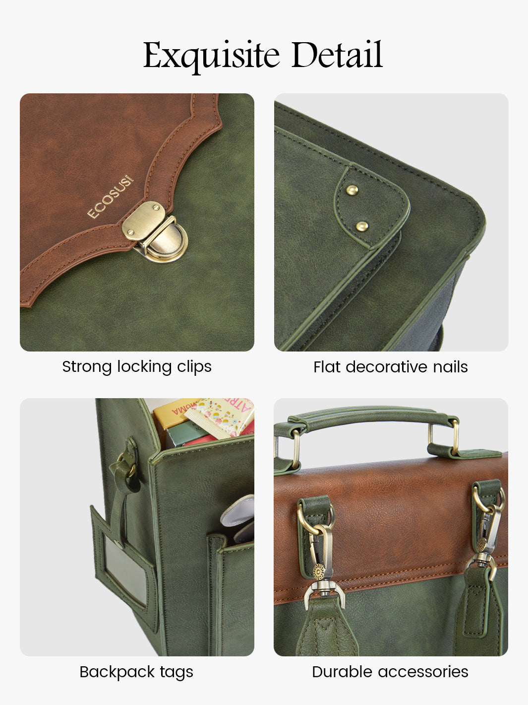 Aria vintage sac à dos pour ordinateurs portables de 11 à 5,6 pouces