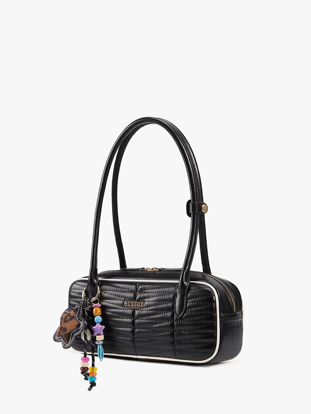 Elise Quilted Vegan Leather Baguette Bag