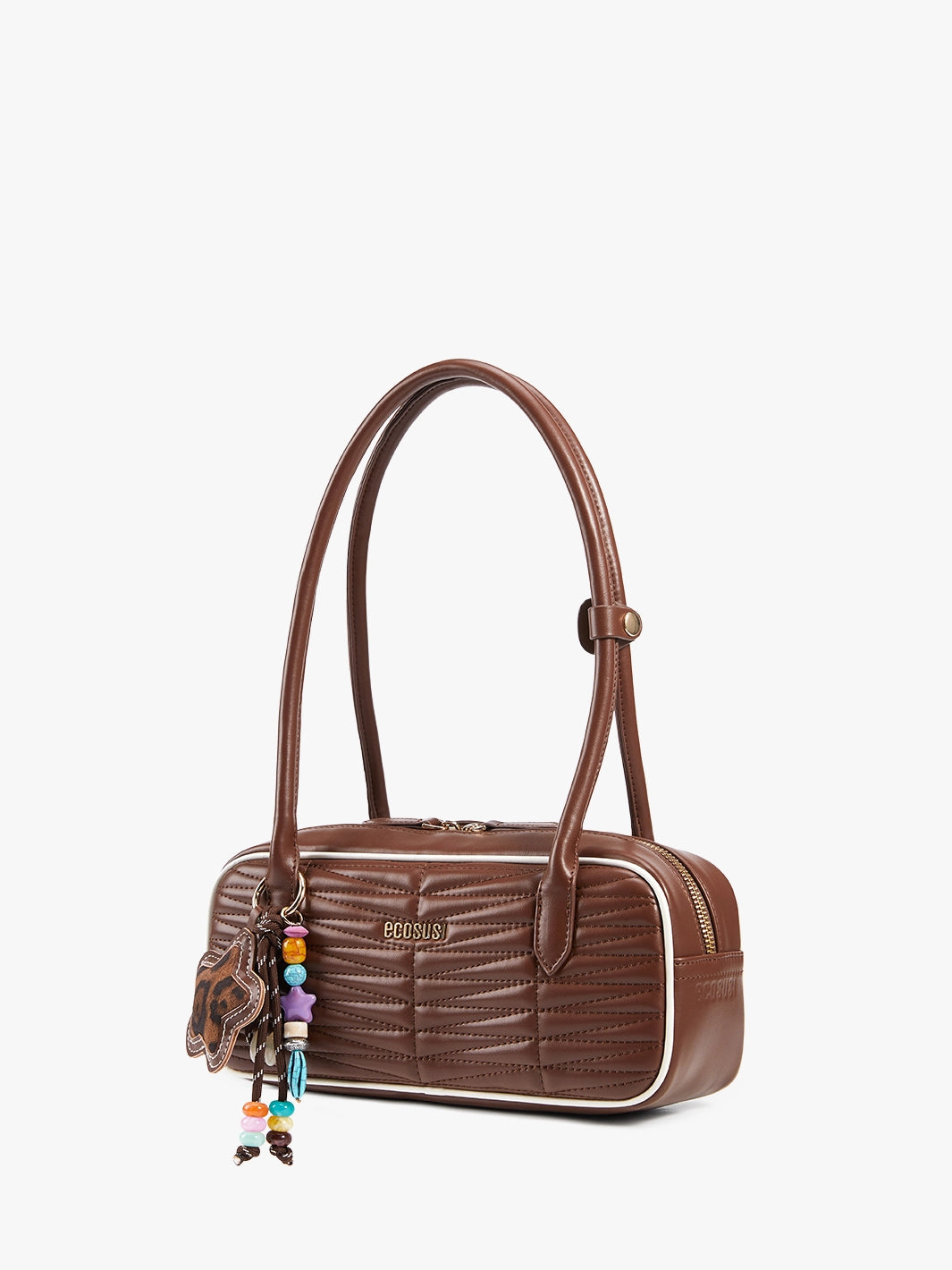 Elise Quilted Vegan Leather Baguette Bag