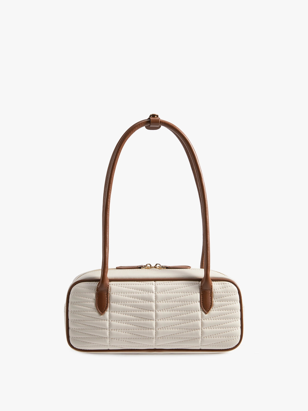 Elise Quilted Vegan Leather Baguette Bag