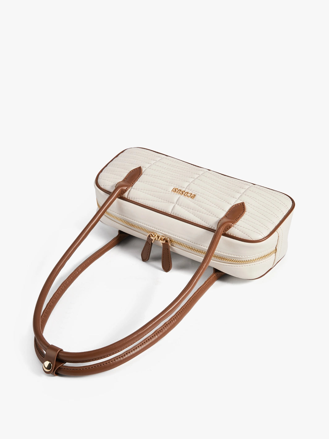 Elise Quilted Vegan Leather Baguette Bag