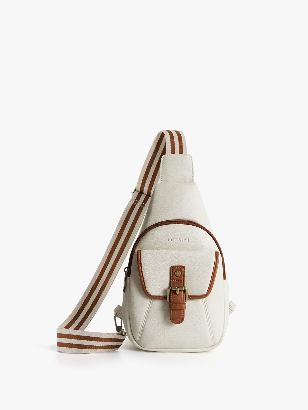 Vintage Leather Sling Bag with Guitar Strap– Ecosusi