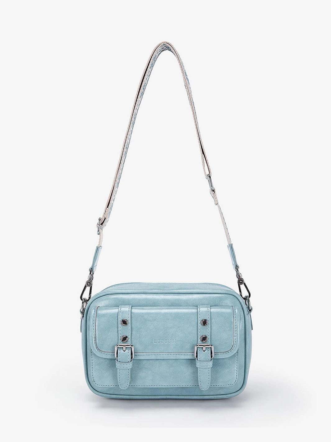 Mia Wide Strap Vegan Leather Crossbody Bag