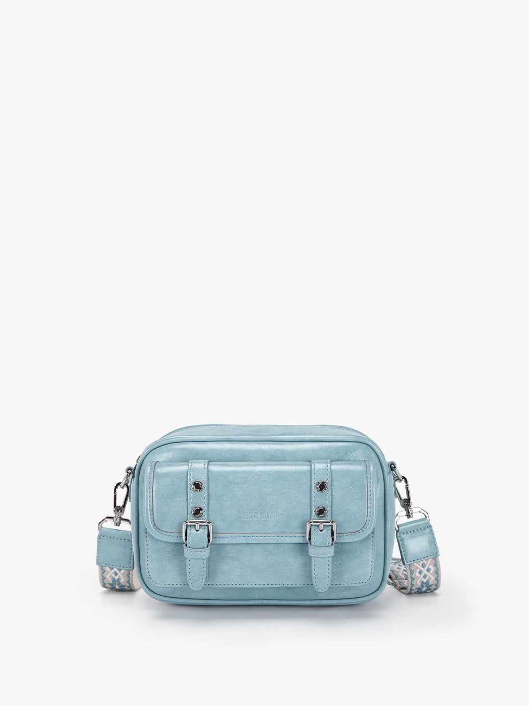 Mia Wide Strap Vegan Leather Crossbody Bag