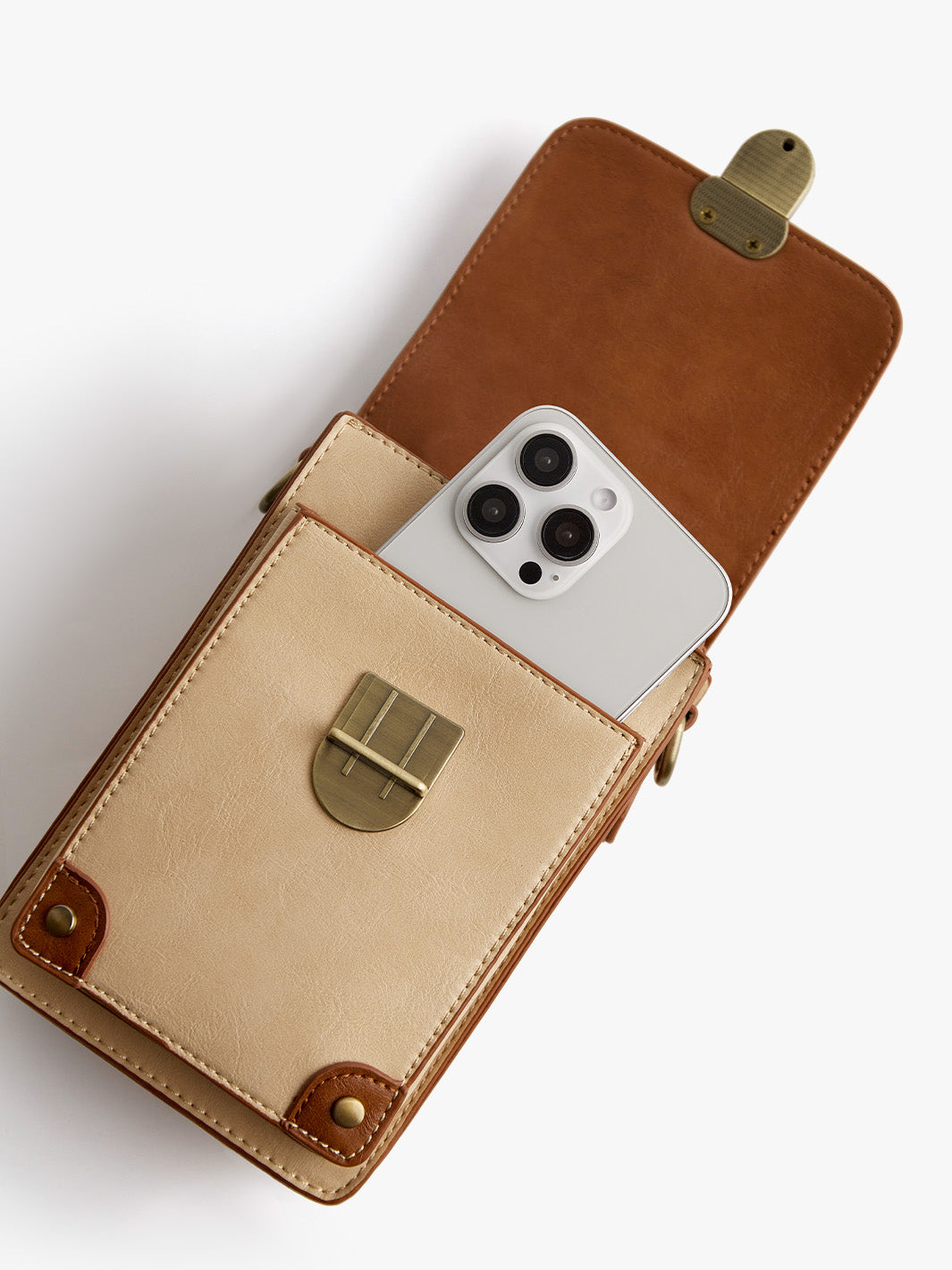 Kleine Vintage-Crossbody-Handytasche für Damen