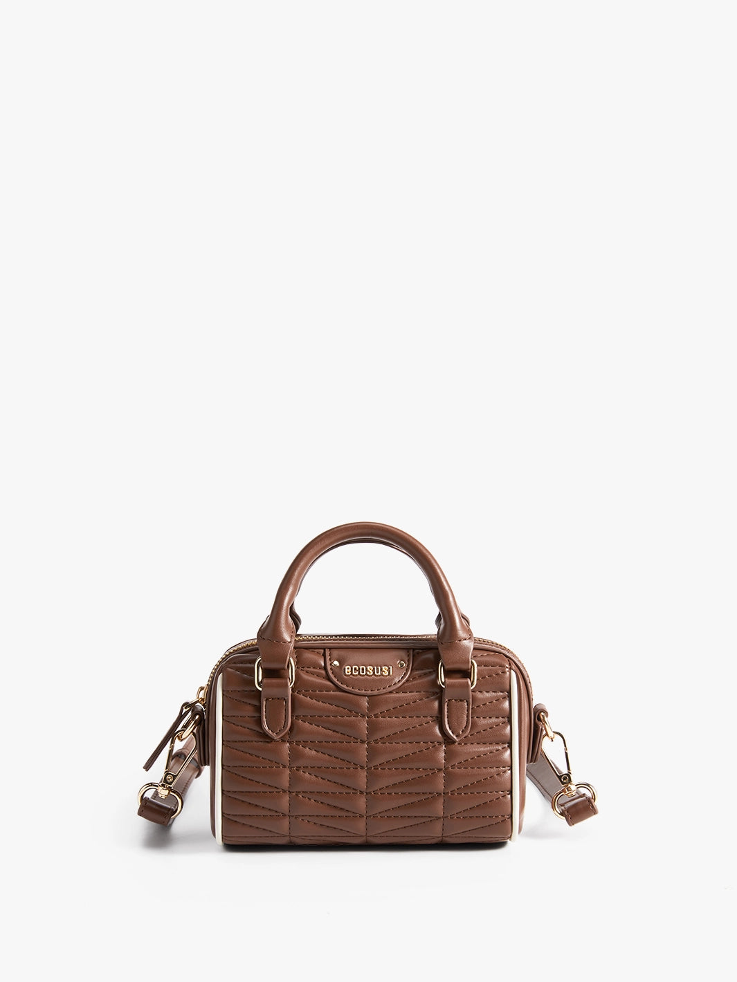 Elise Quilted Mini Boston Bag