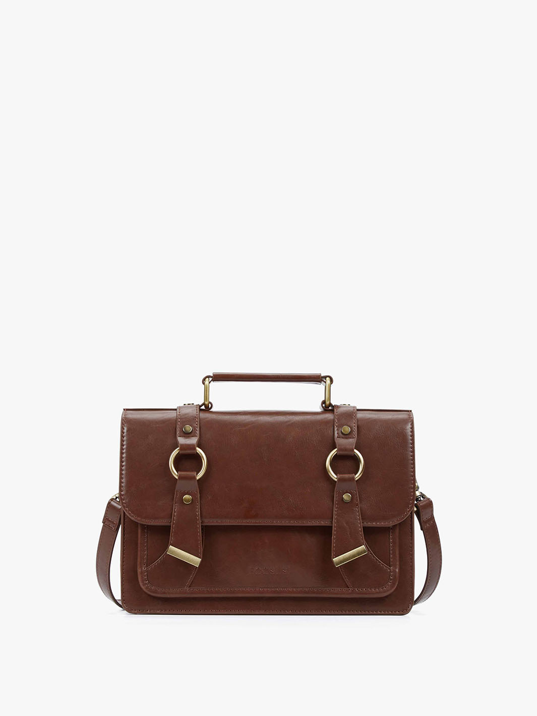 Serena Small Vintage Vegan Messenger Bag