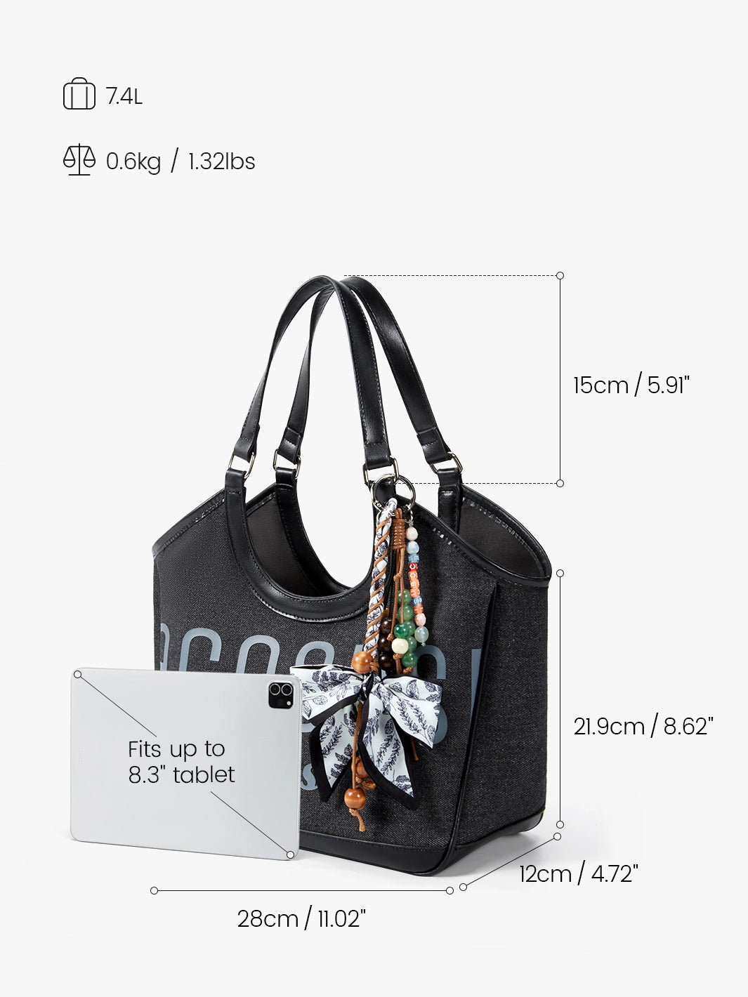 Elle Small Canvas Tote Bag