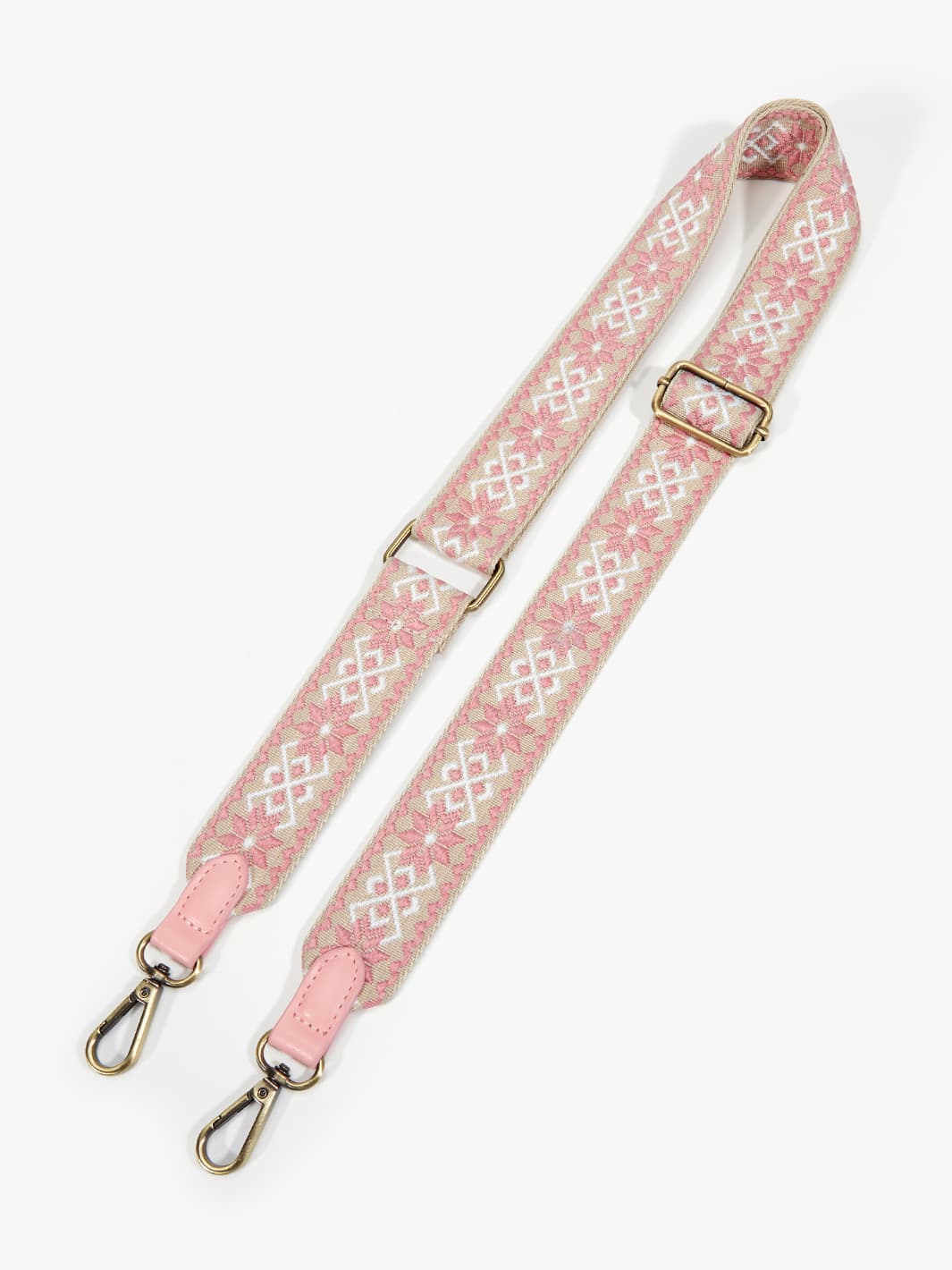 Small Clear Crossbody Bag with Patterned Strap - ECOSUSI Strap