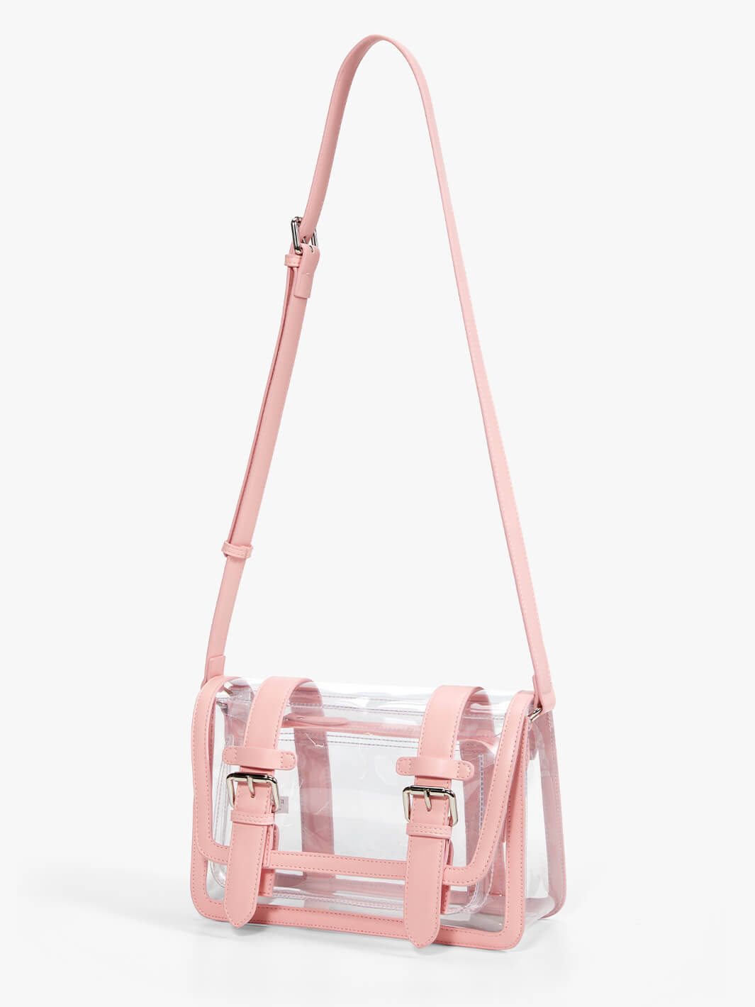Clear Crossbody Bag for Stadium with Adjustable Shoulder Strap