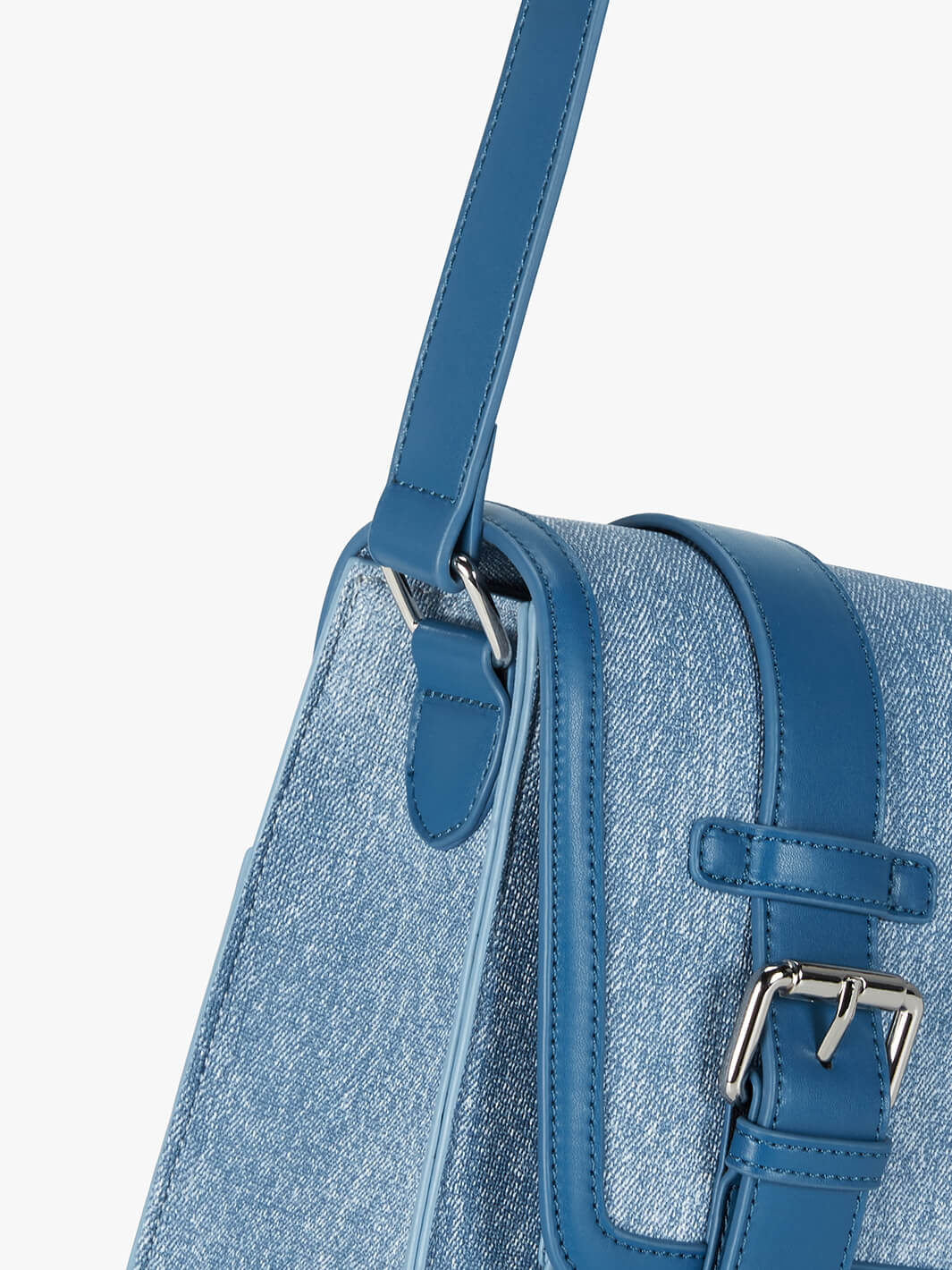 Jane Messenger Bag- Denim Leather