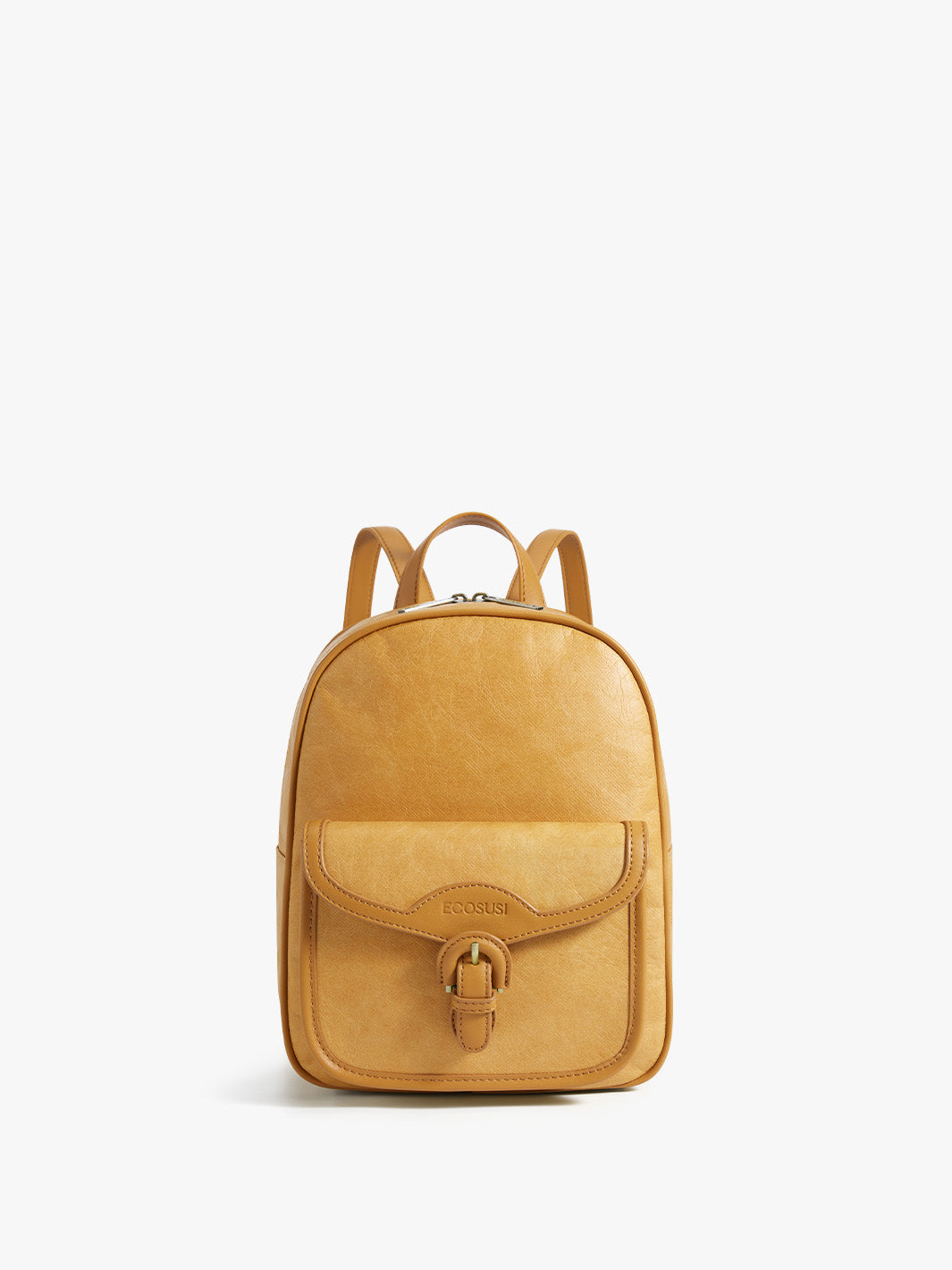 Evelina Washable Paper Mini Backpack - Eco-Friendly & Sustainable Fashion for Women-Amber Orange