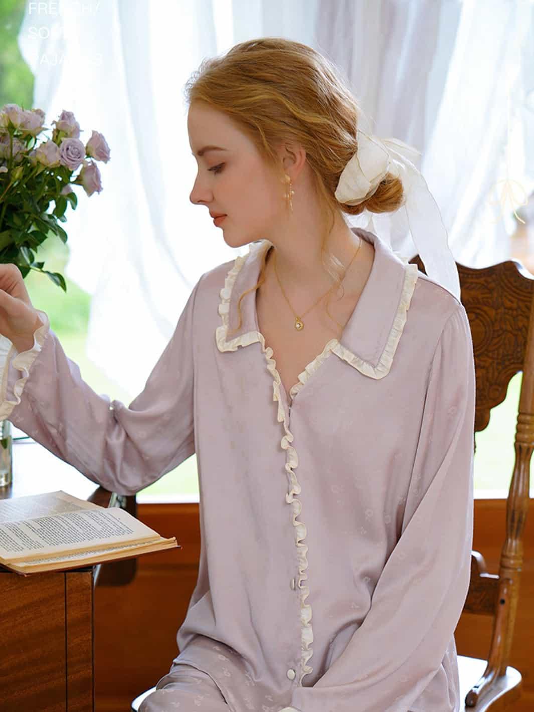 Silk V-neck Lace Nightdress - Presale Item, 2-3 Week Production