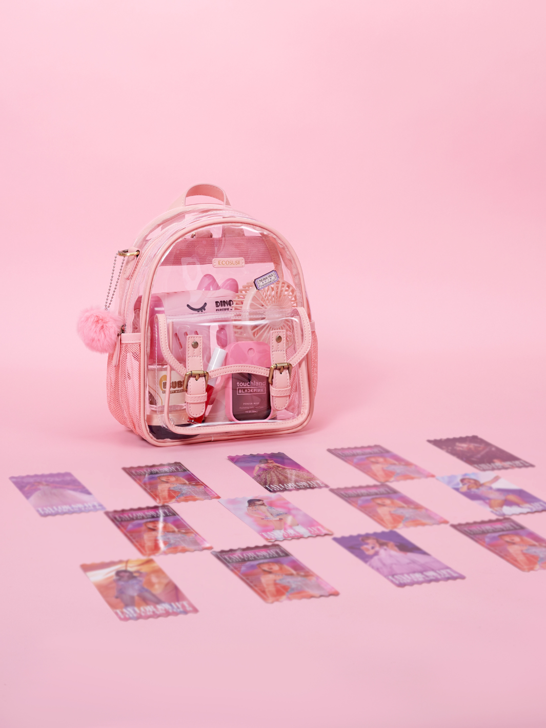 Lilas transparente Mini-Rucksäcke – Stadionzulassung