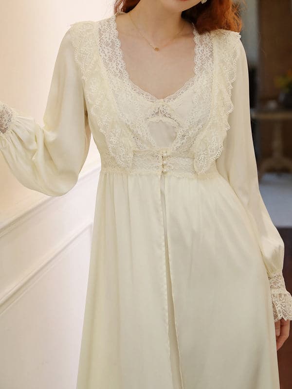 Spring Fantasy- vegan night dress in beige