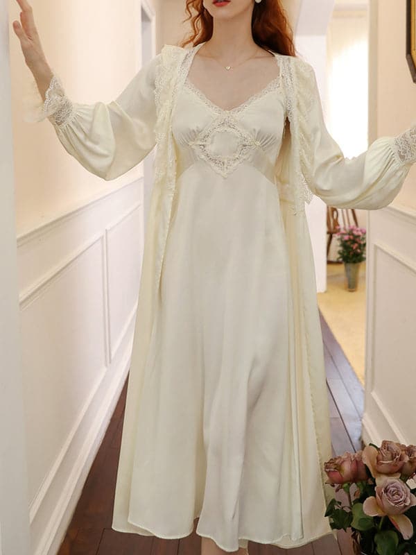 Spring Fantasy- vegan night dress in beige