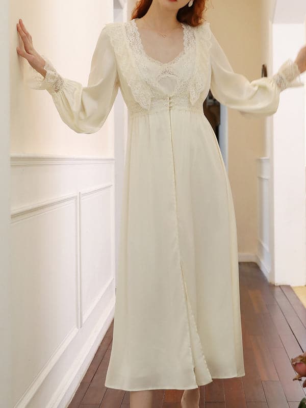 Spring Fantasy- vegan night dress in beige