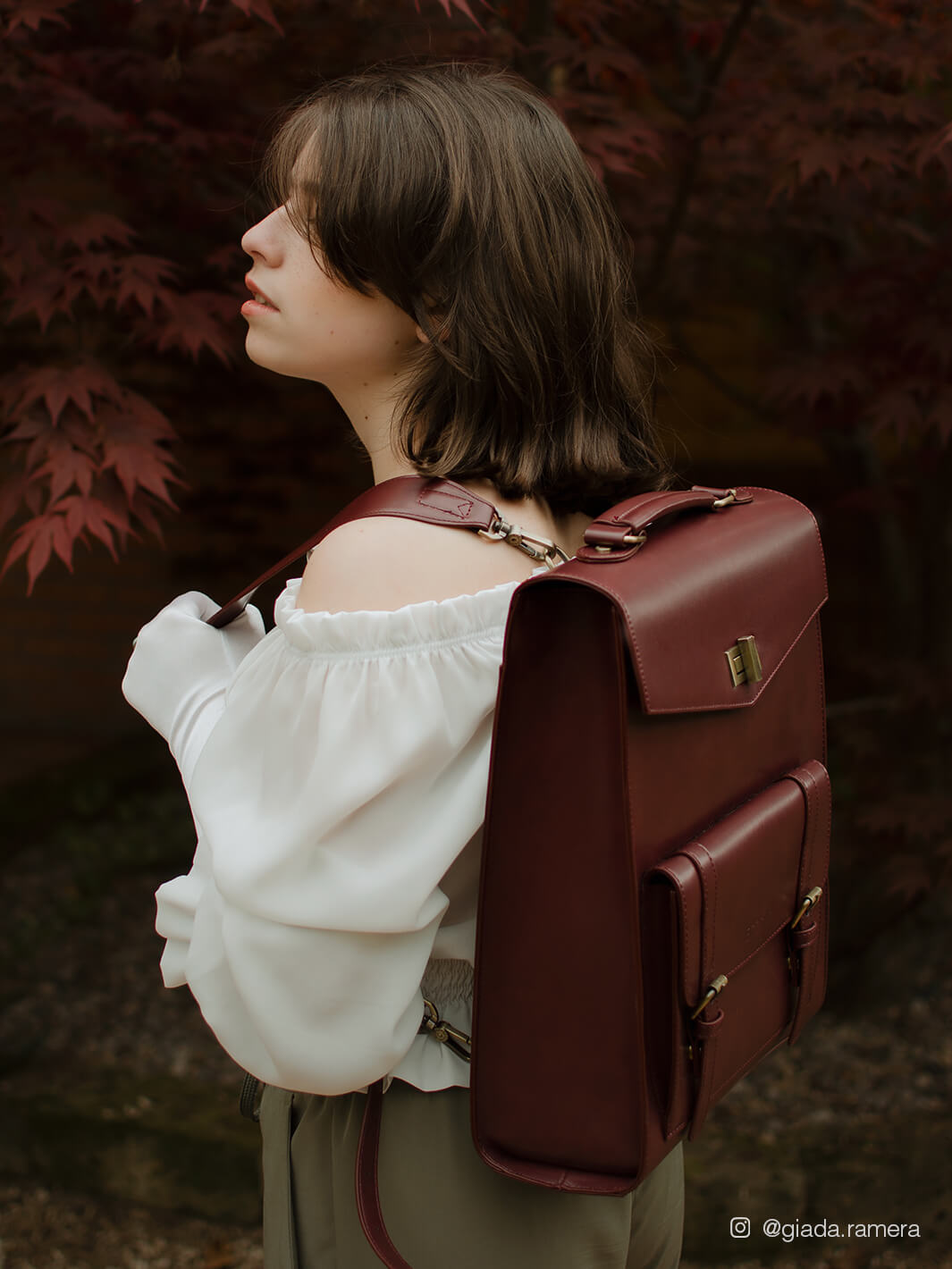 Vintage Laptop -Rucksack für Frauen