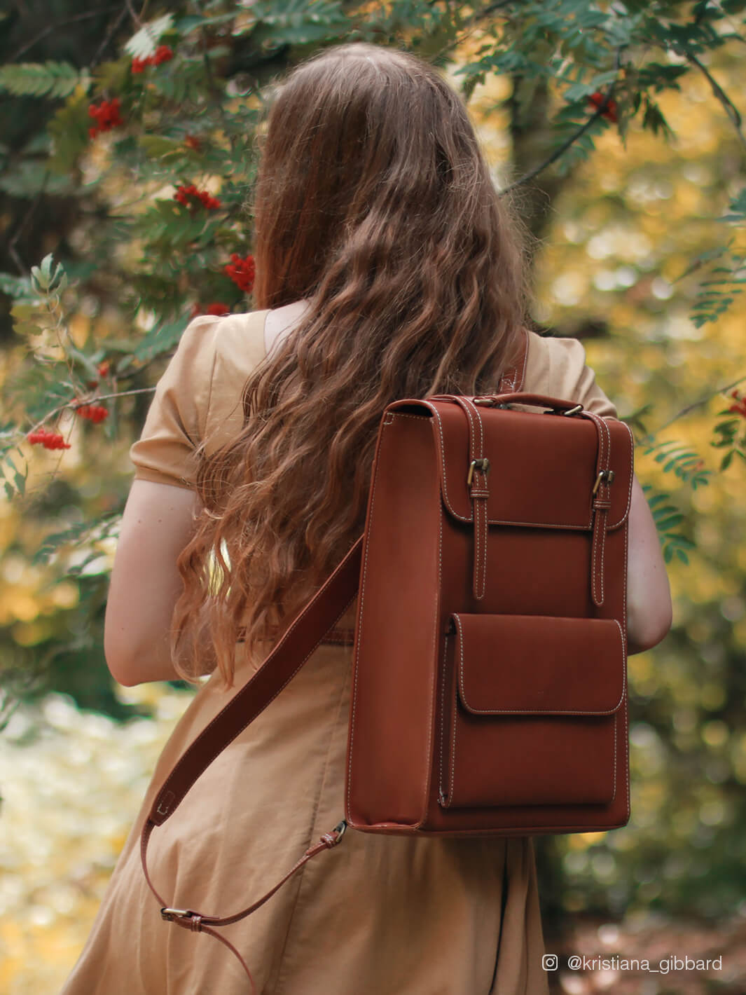 Sac à dos vintage femme pour ordinateur portable 15,6 pouces